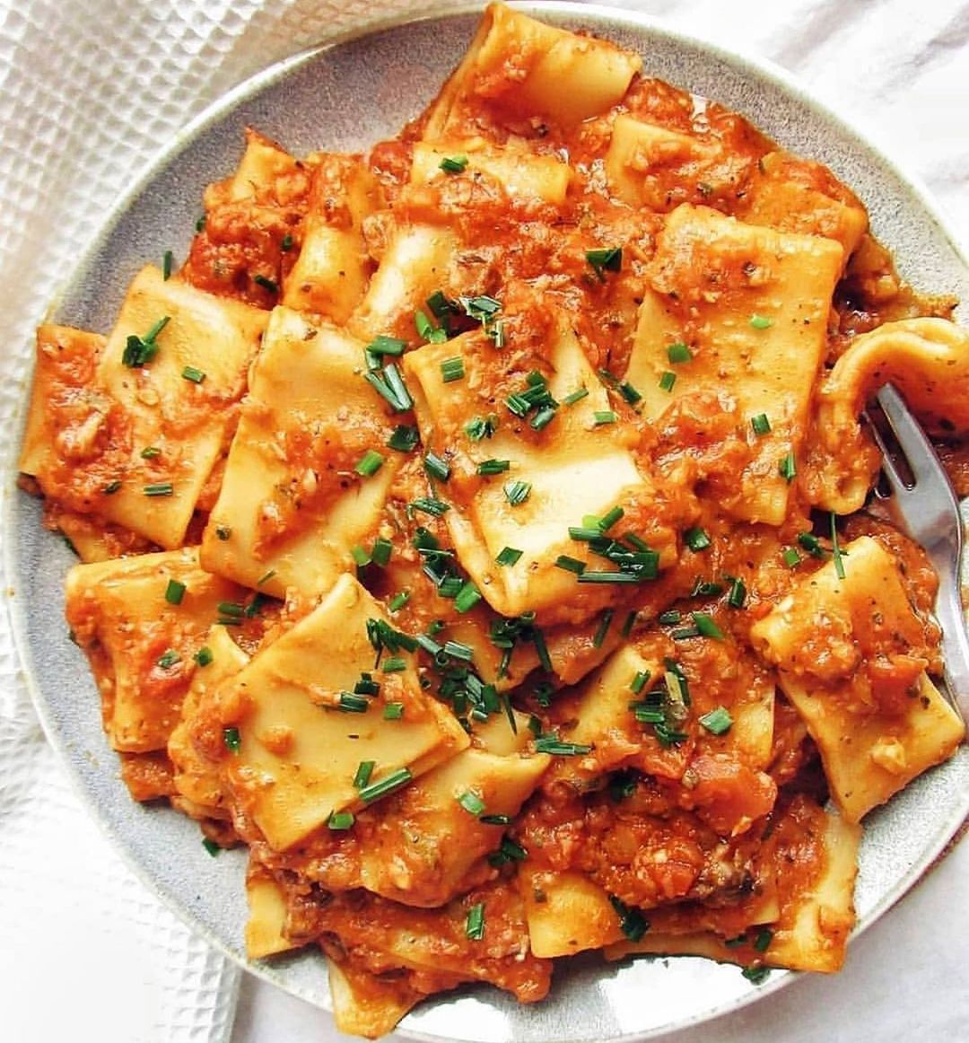 Pasta with Creamy Mushroom and Zucchini Tomato Sauce