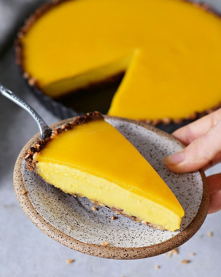 Vegan Mango Pie with Silken Tofu Filling