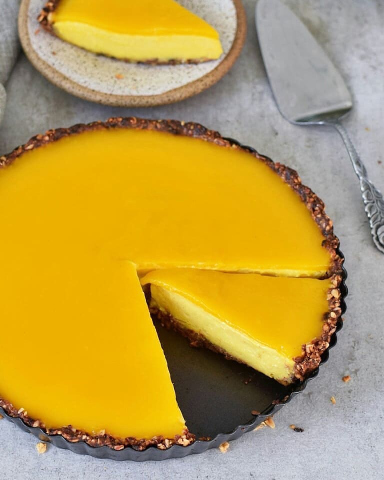 Vegan Mango Pie with Silken Tofu Filling