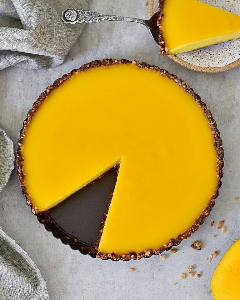 Vegan Mango Pie with Silken Tofu Filling