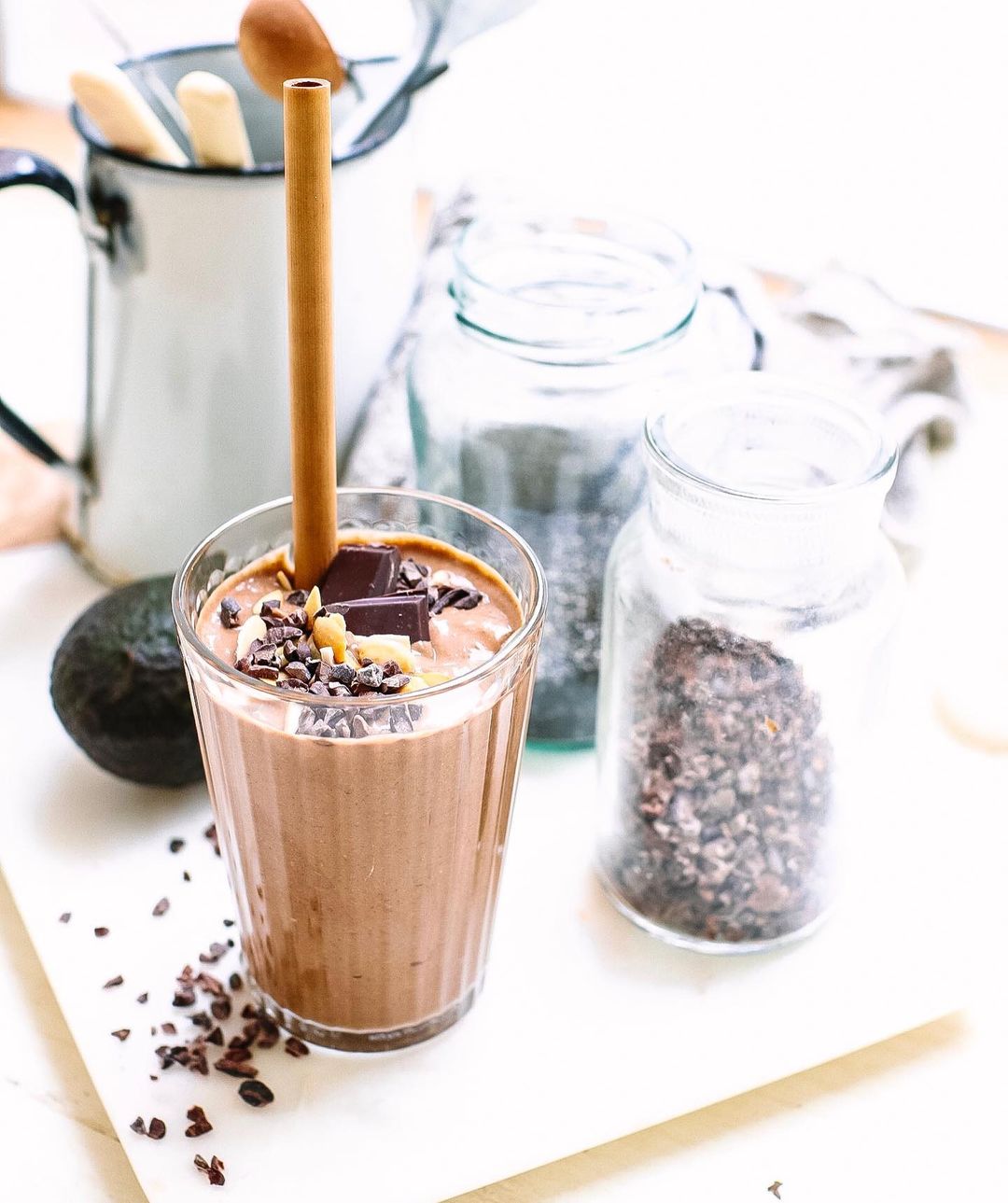 Super Thick Cacao and Avocado Smoothie