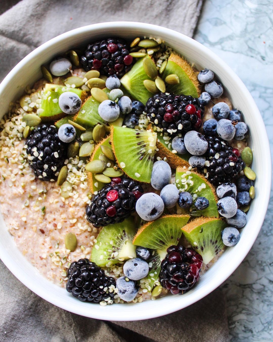 Coconut Oatmeal with Almond Milk and Flax
