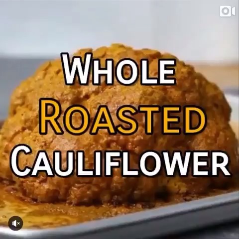 Easy Whole Roasted Cauliflower with Tahini Spices