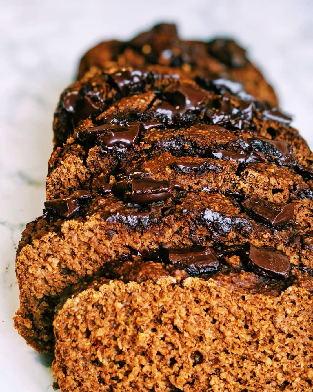 Homemade Pumpkin Bread with Spices and Chocolate