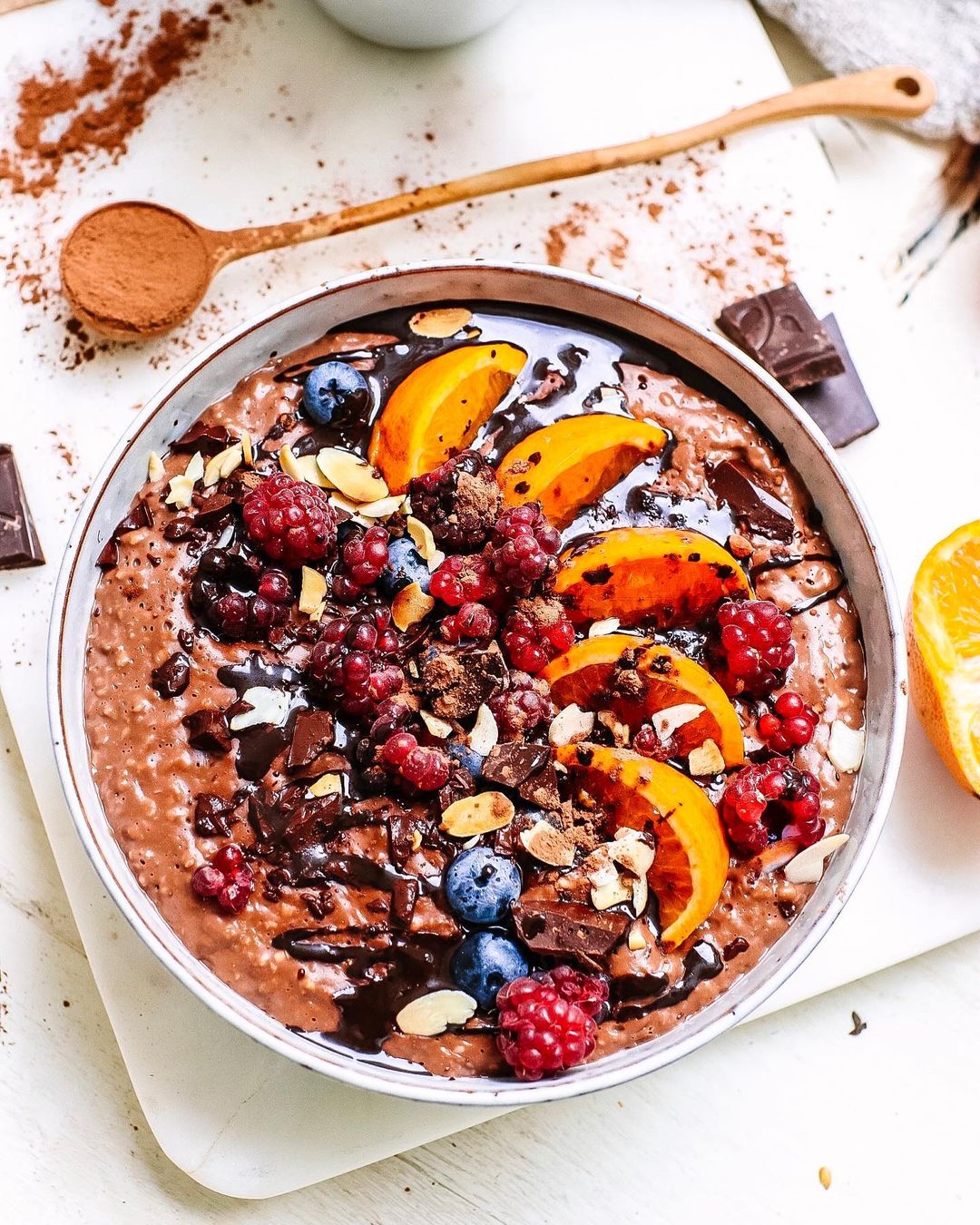 Chocolate Orange Porridge Oats for Breakfast