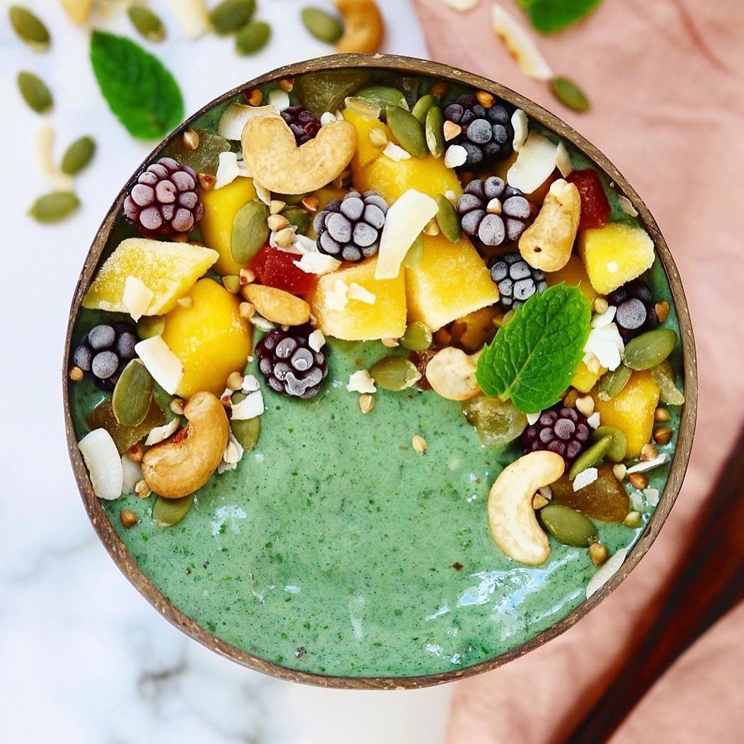 Green Banana Smoothie with Superfoods