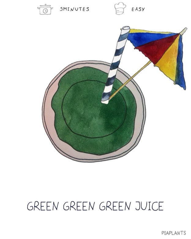 Everyday Fresh Green Juice with Ginger and Apple