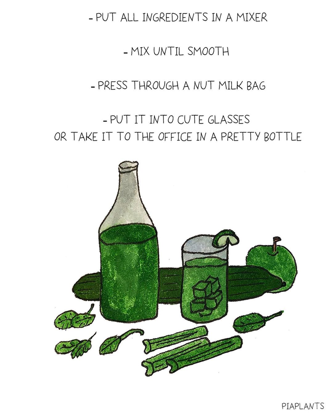 Everyday Fresh Green Juice with Ginger and Apple