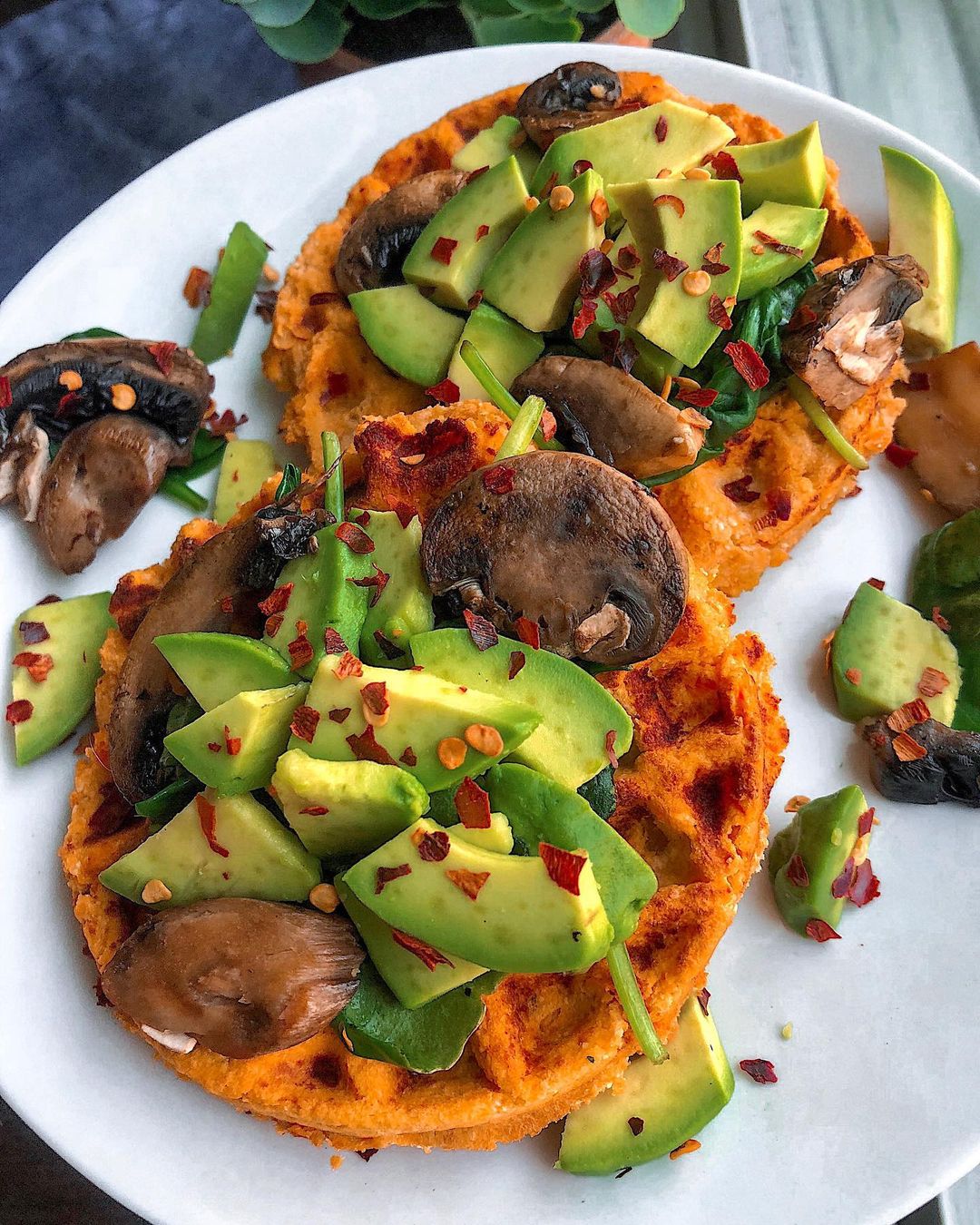 Four-Ingredient Sweet Potato Waffles