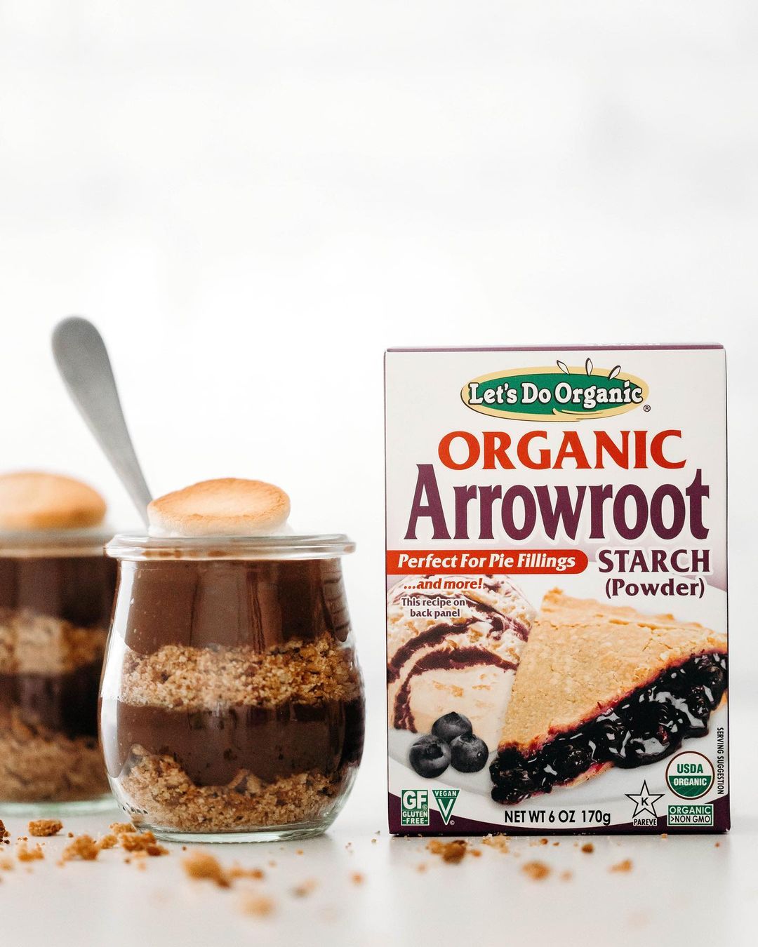 S’mores in a Jar with Chocolate Pudding