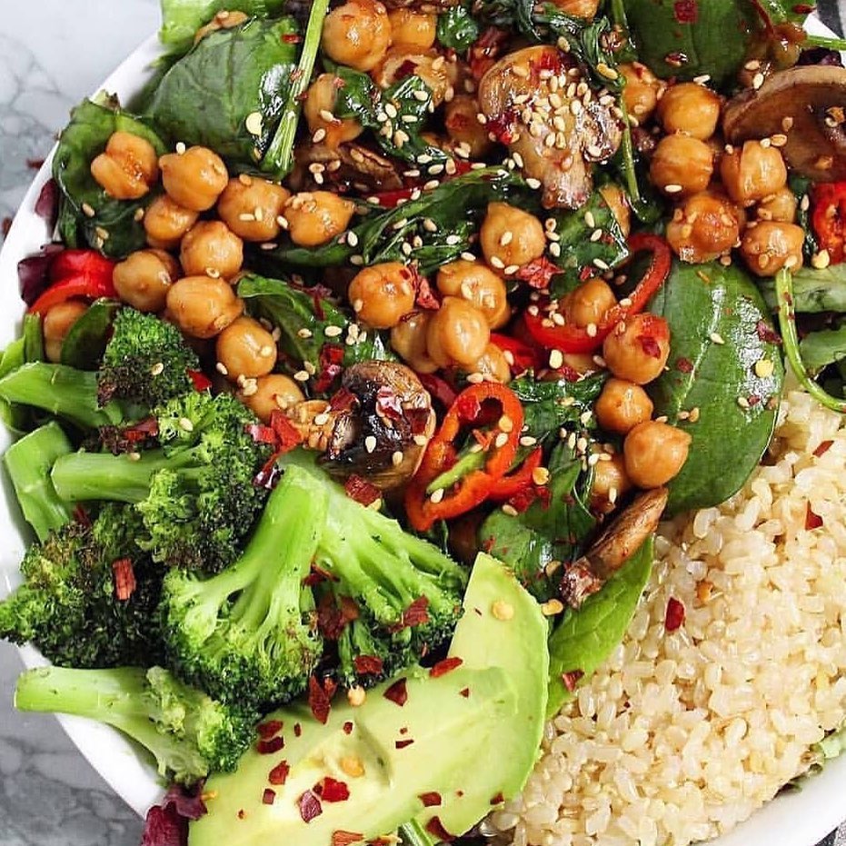 Vegan Sweet Chili Chickpeas