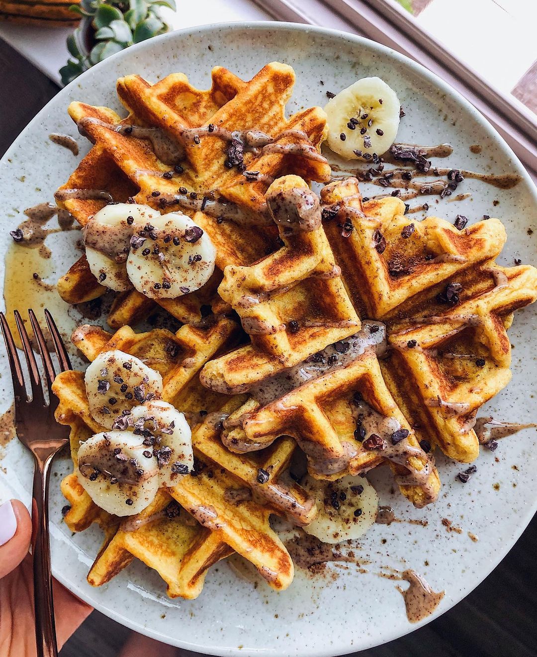 Paleo Pumpkin Mini Waffles