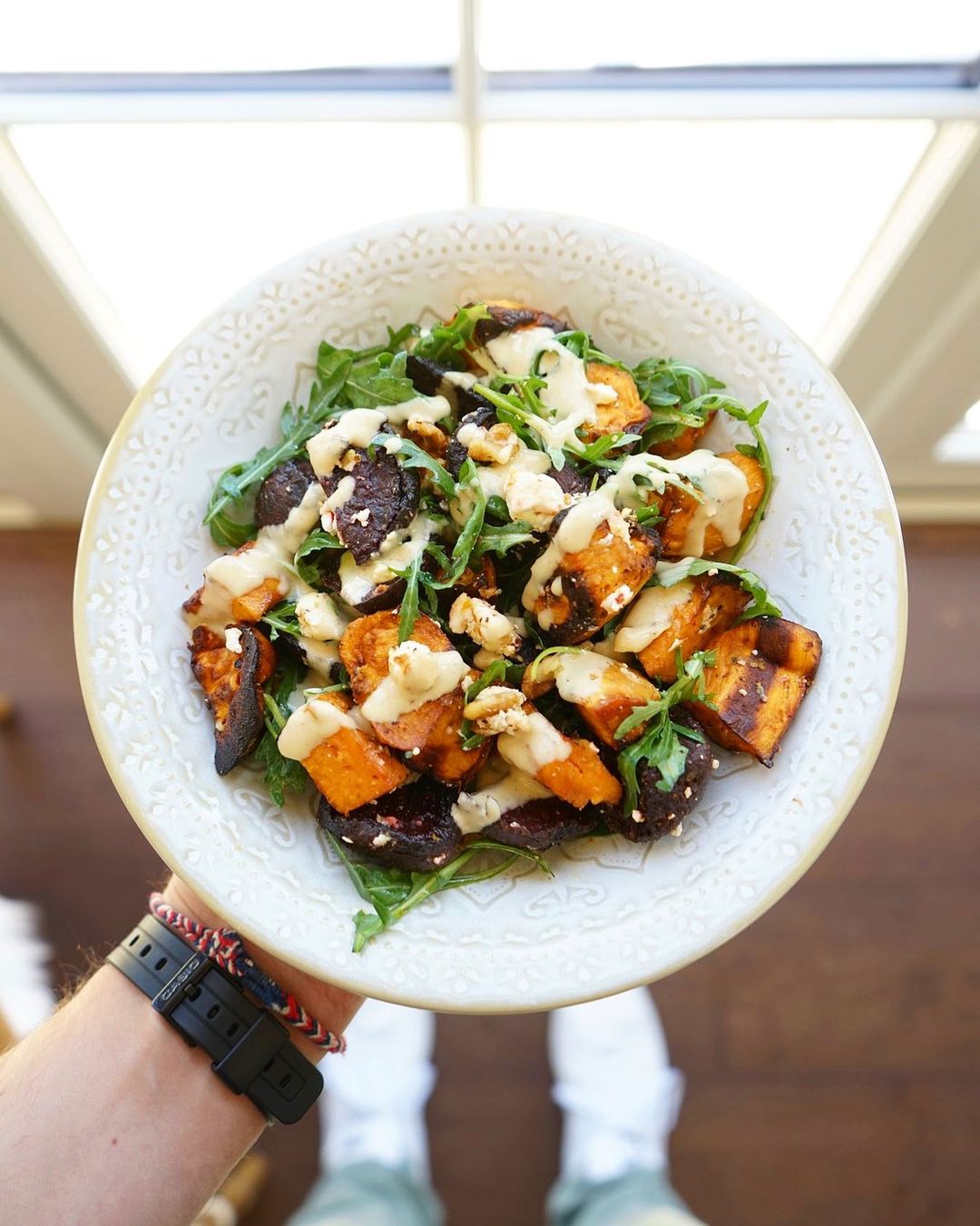 Roasted Sweet Potato and Beetroot Salad