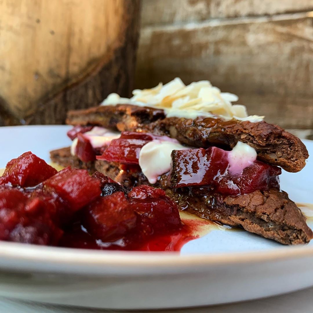 Black Forest Chocolate Brownie Pancakes