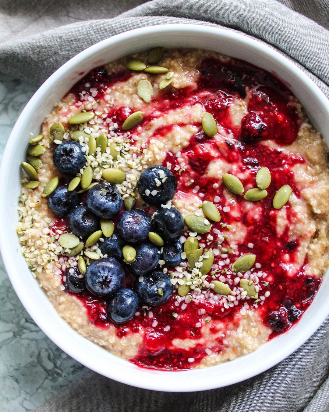 Calming Oatmeal with Berry Jam