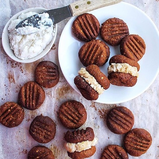 Healthy Nut Butter Cookie Sandwiches