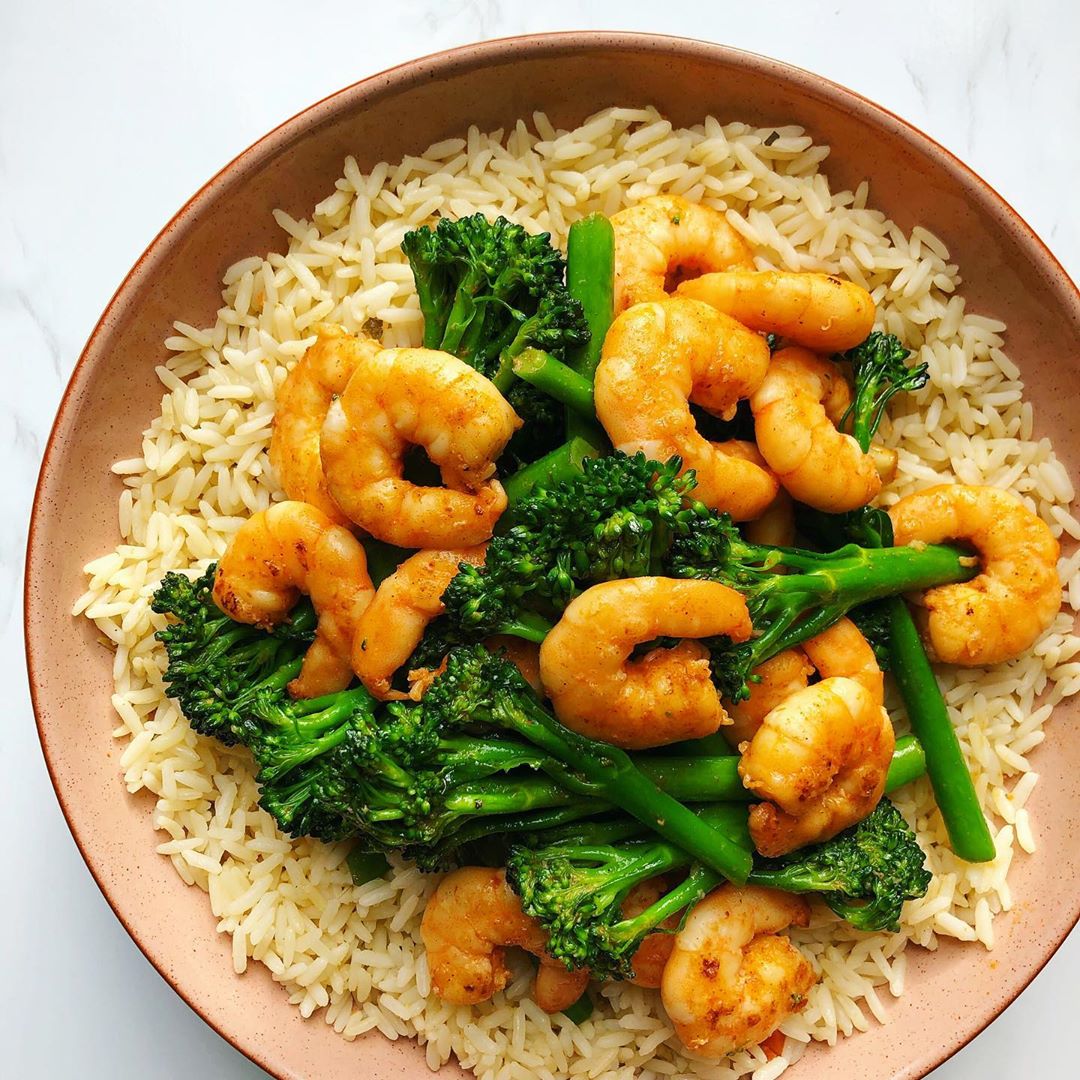Garlic and Paprika Prawns with Broccoli