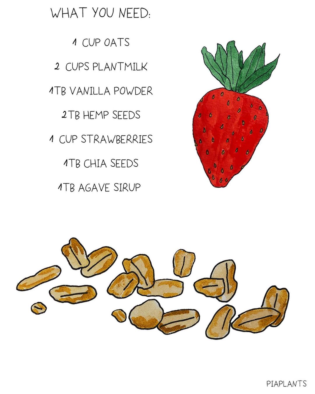 Strawberry Vanilla Oats