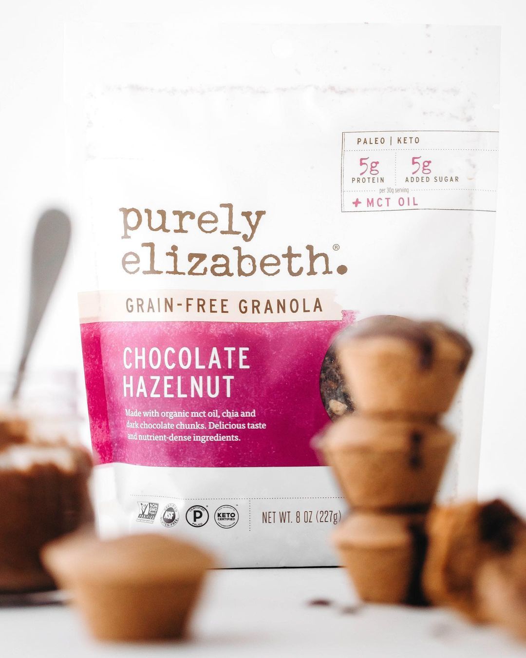 Chocolate Hazelnut Pancake Poppers with Granola Butter