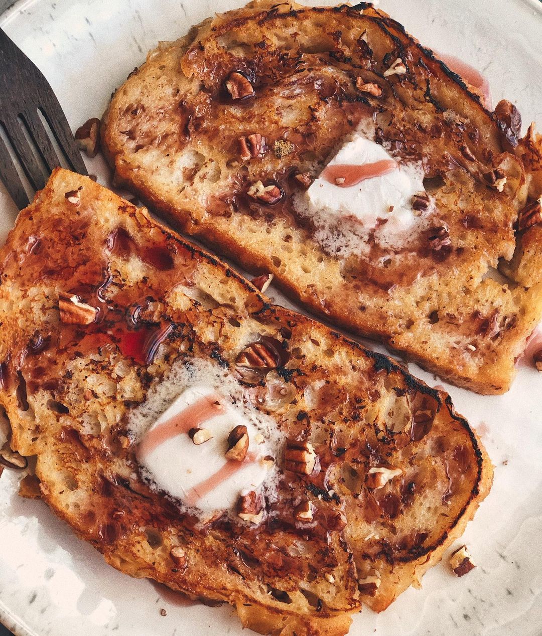 Vegan French Toast with Flax Egg Mixture