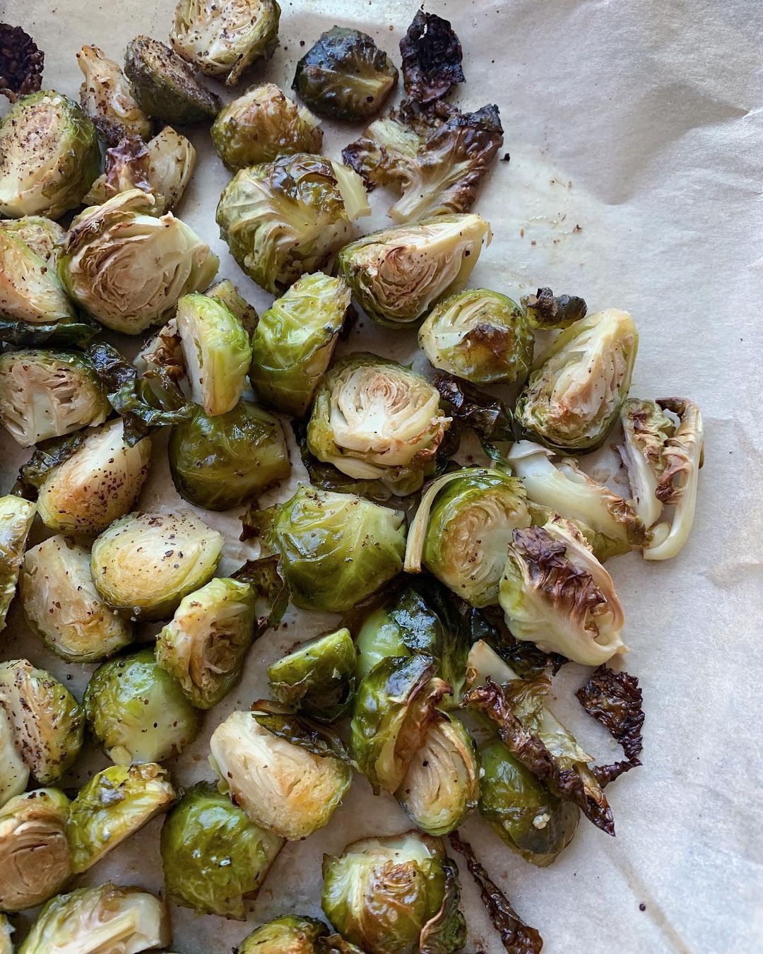 Crispy Roasted Brussels Sprouts with Coconut Aminos