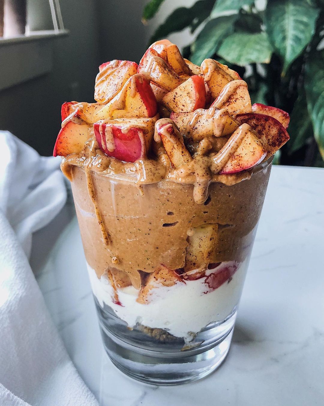 Spiced Apple Almond Butter Smoothie