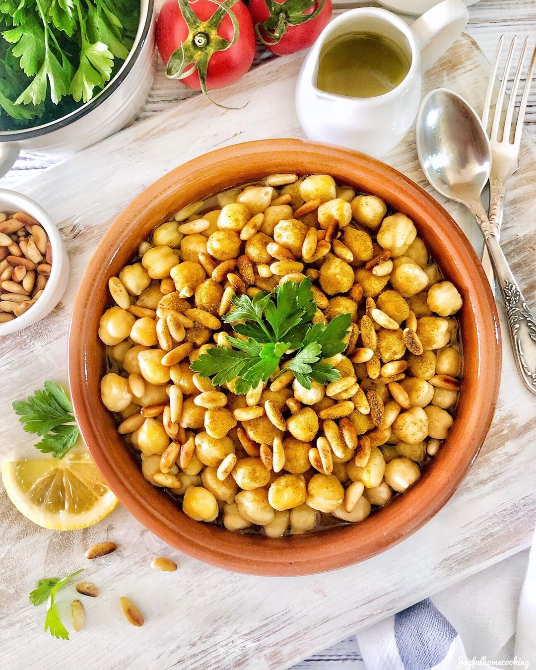 Lebanese Chickpea Balila Dish