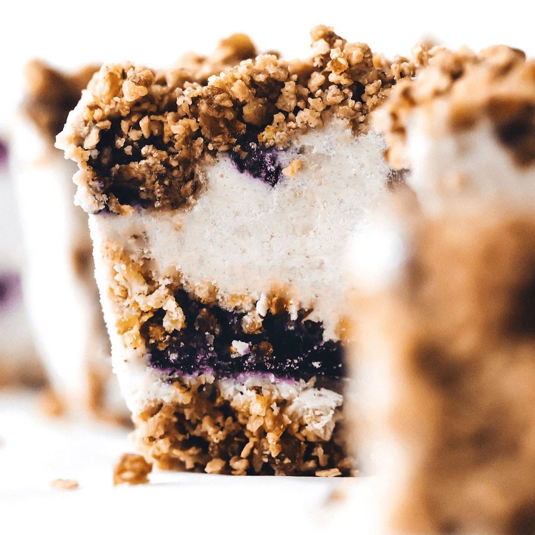 Vegan Blueberry Crunch Icebox Cake