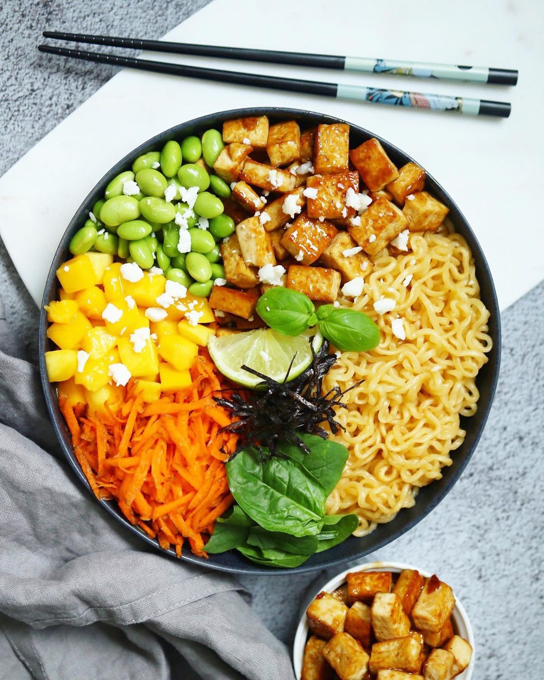 Fried Tofu with Teriyaki Sauce