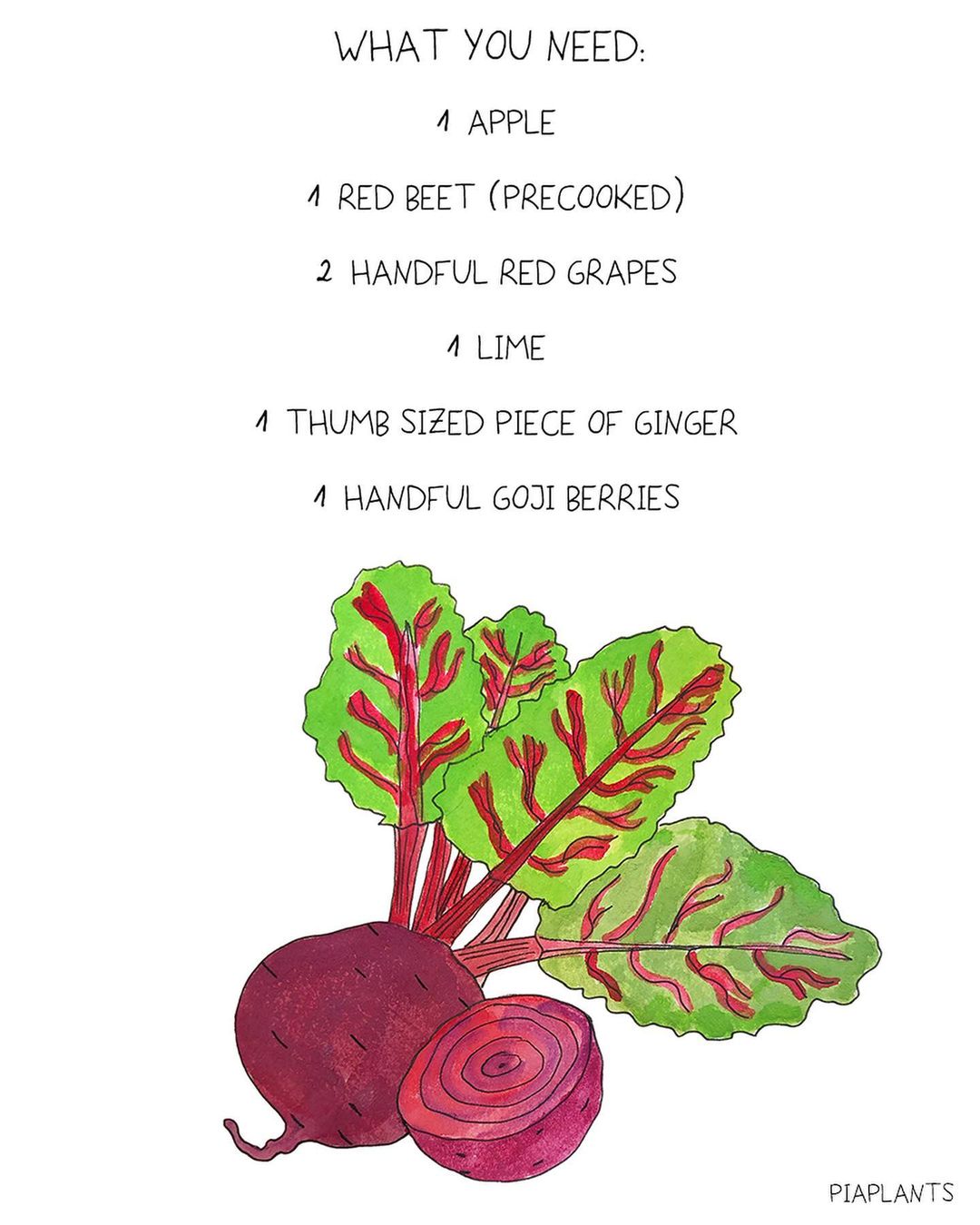 Vibrant Red Fruit and Ginger Juice