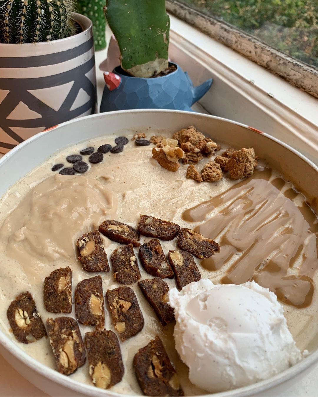 Vegan Banoffee Nice Cream with Homemade Caramel