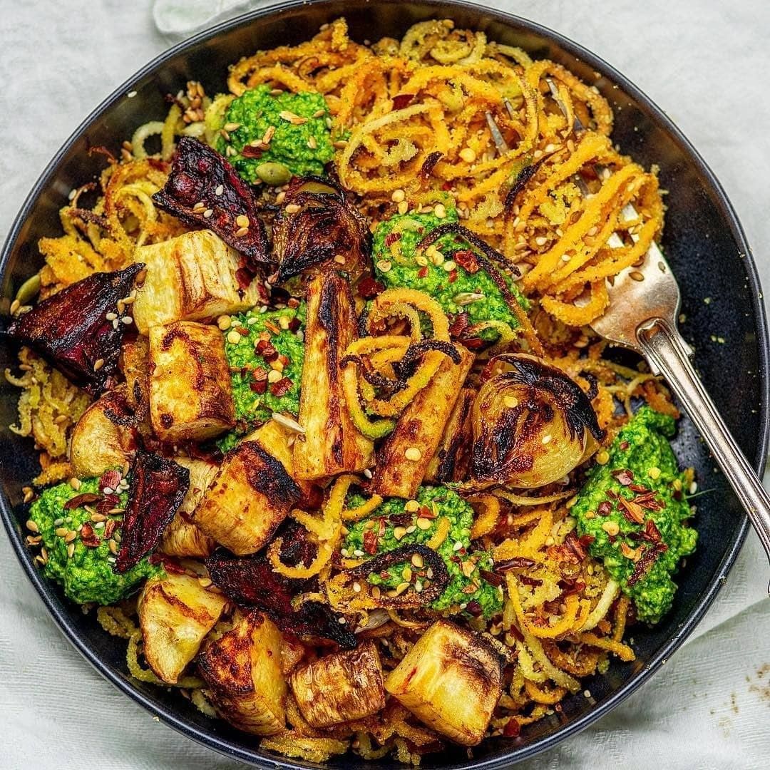 Sweet Potato and Parsnip Spaghetti
