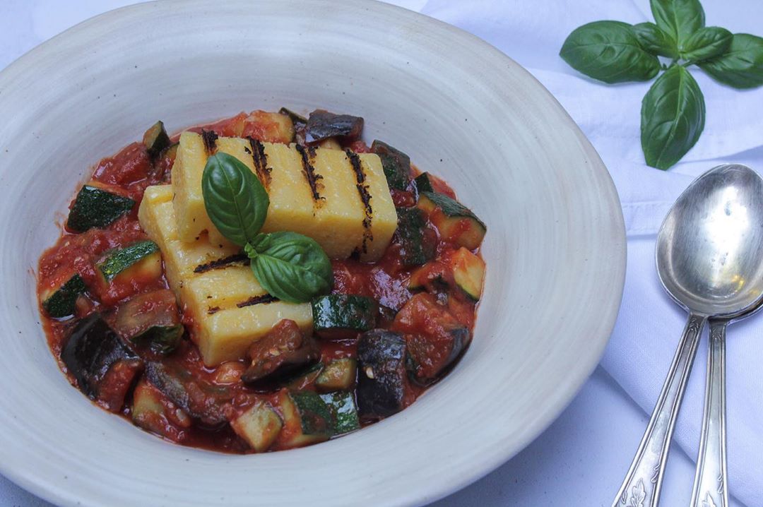 Stove Top Ratatouille with Polenta
