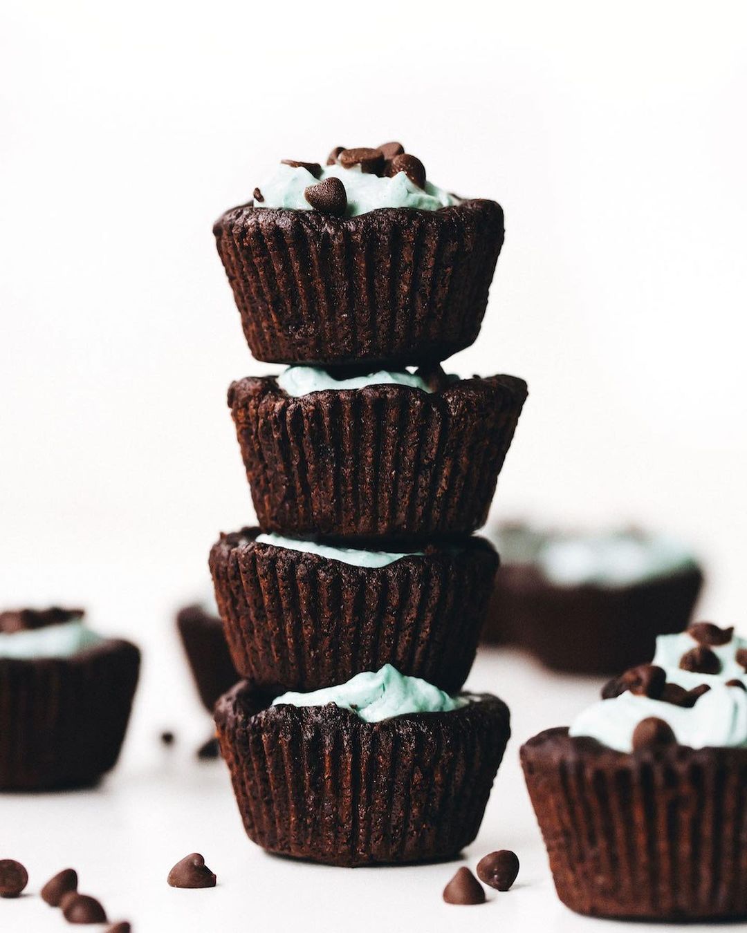 Vegan Grasshopper Mint Cookie Cups