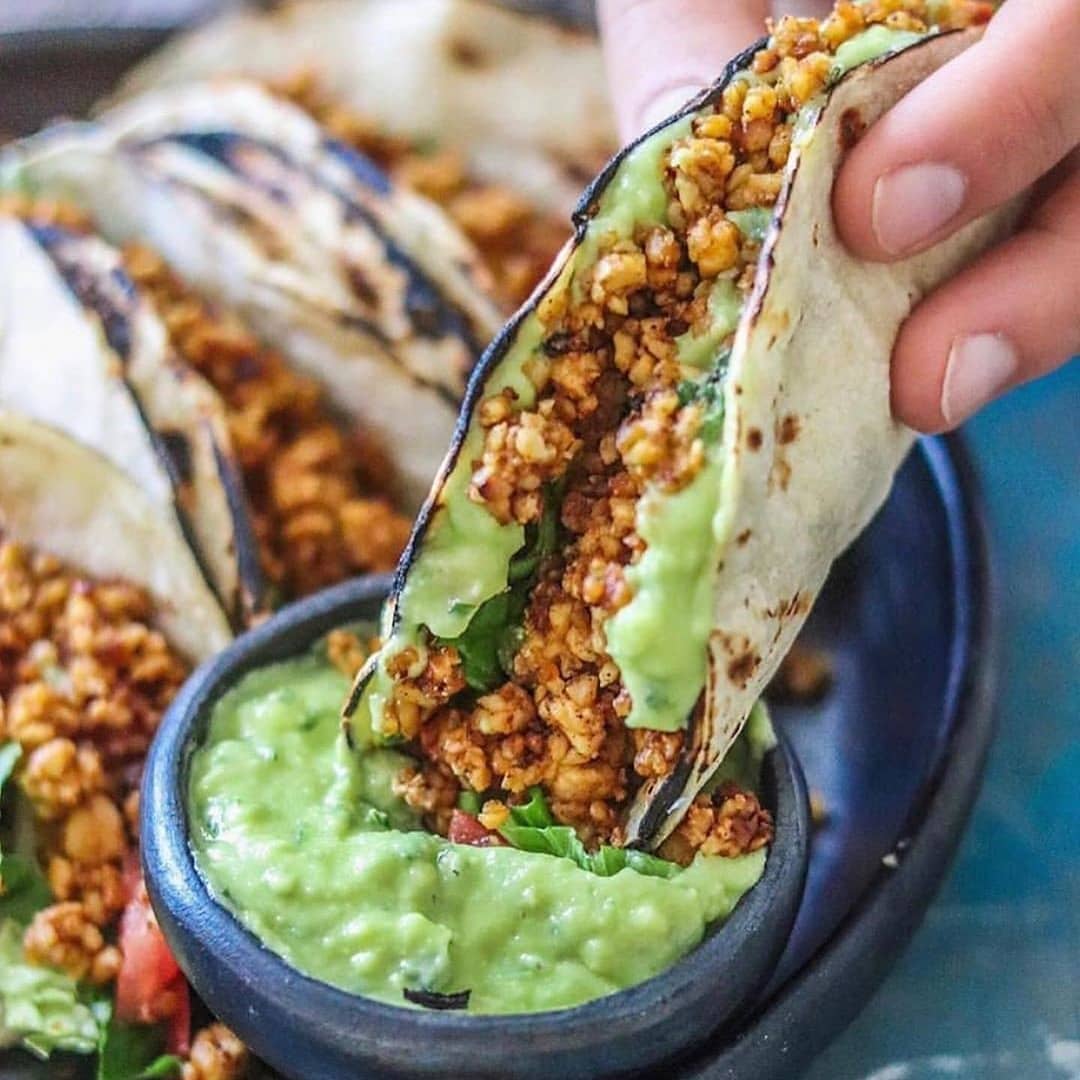 Spicy Mexican Tacos with Tempeh Filling