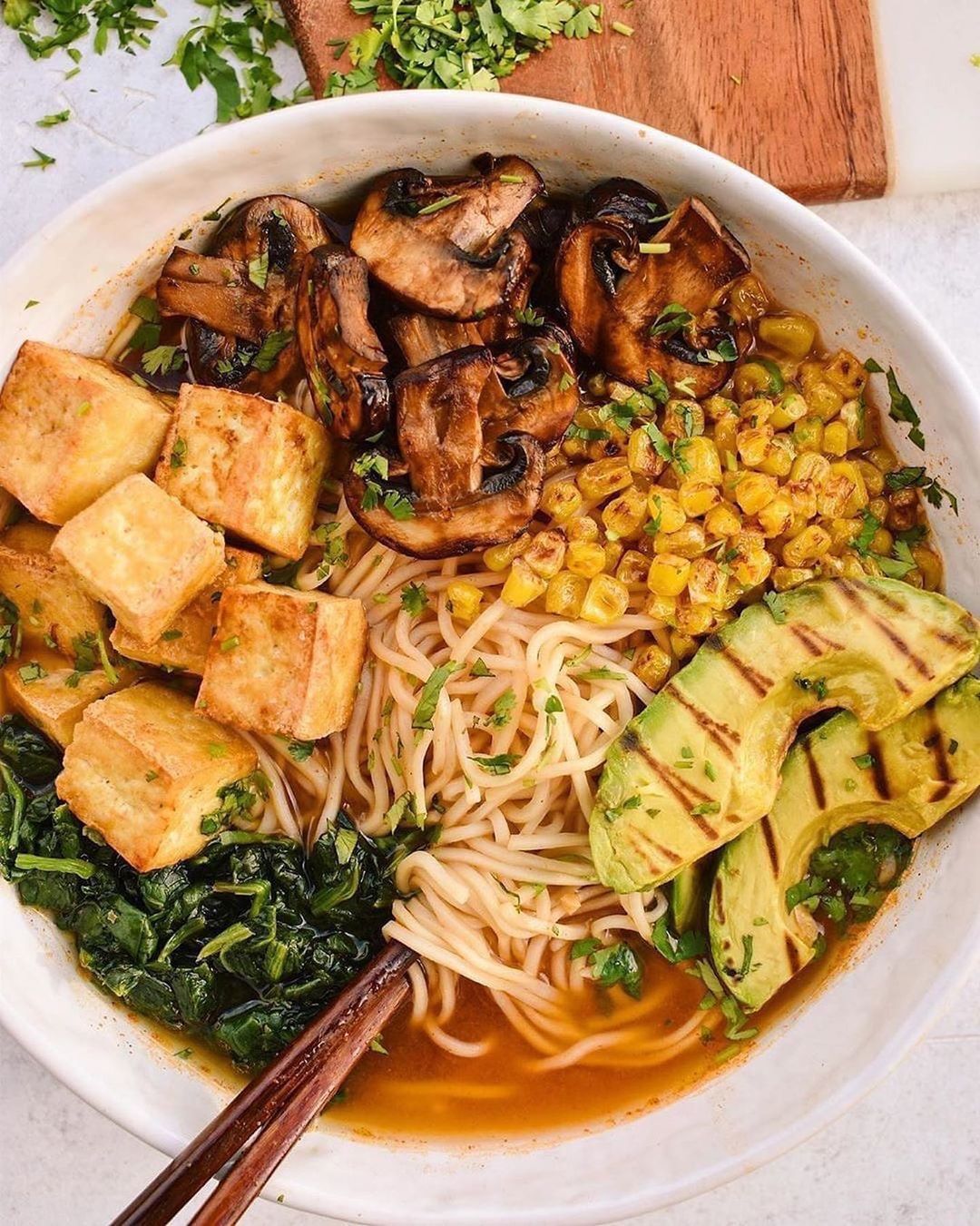 Vegan Miso Ramen with Crispy Tofu