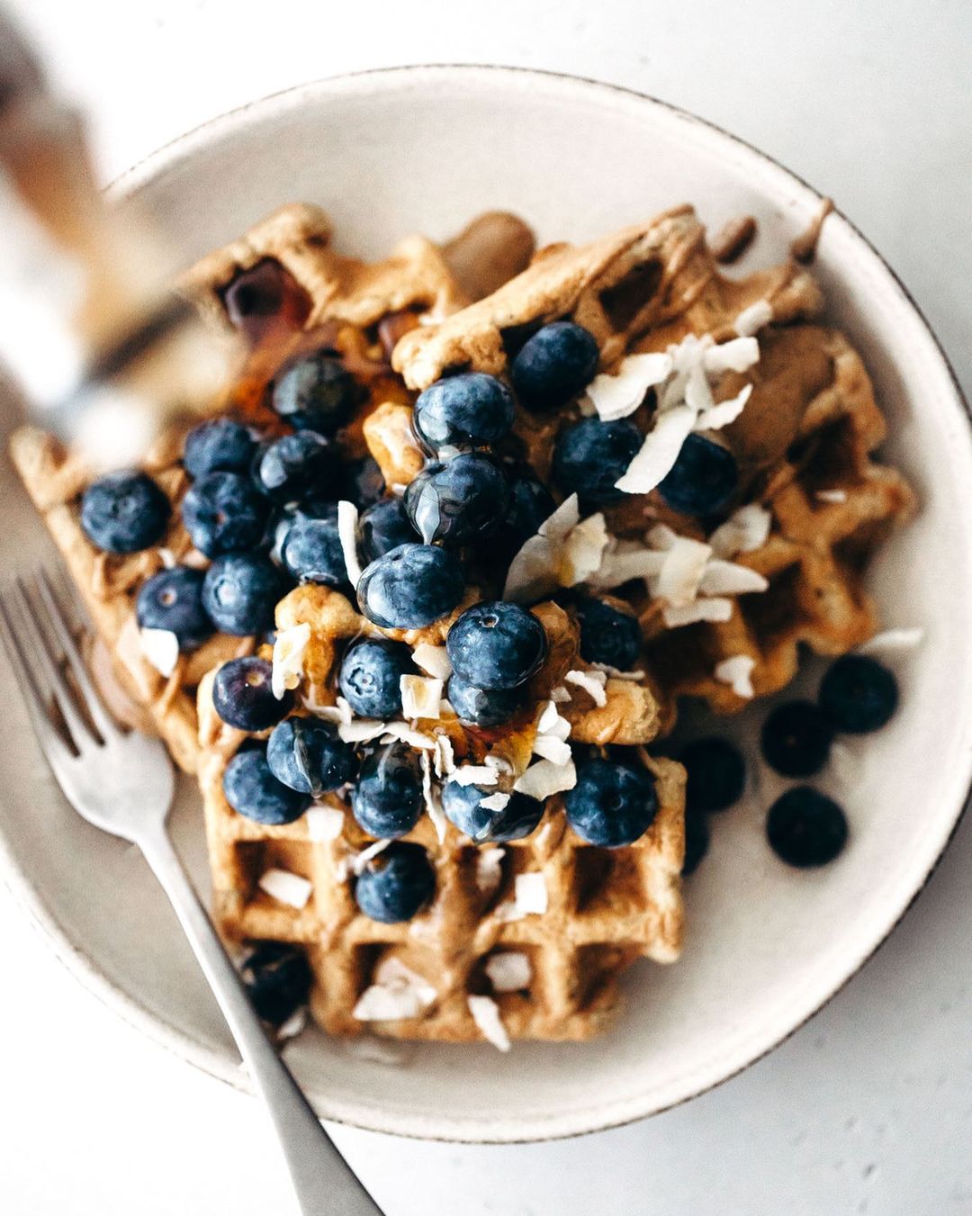 Fluffy Vegan Chickpea Flour Waffles