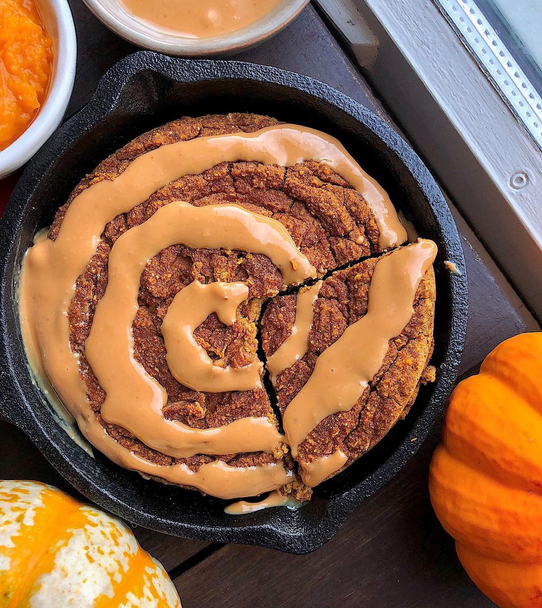 Mini Pumpkin Banana Bread Skillet