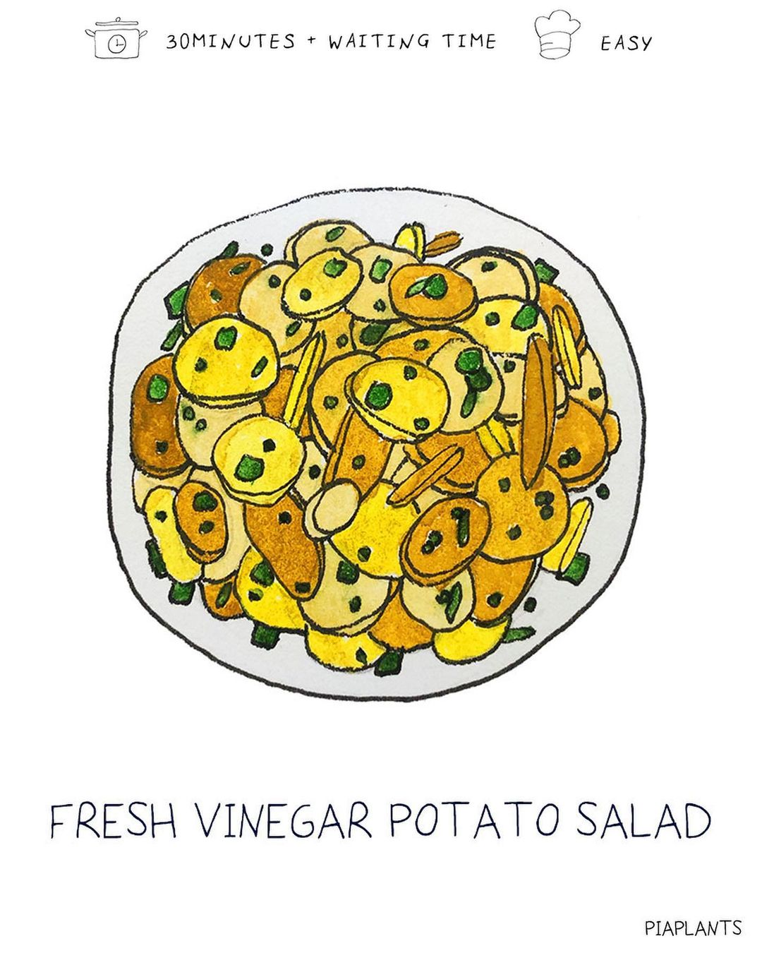 Filling Potato Salad with Veggies and Herbs
