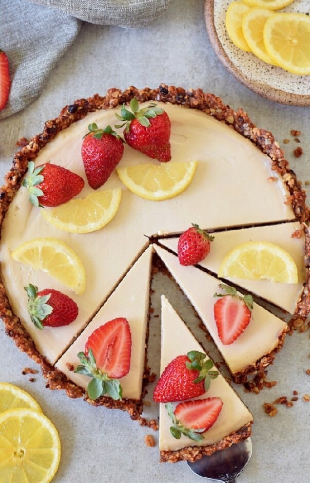 Vegan Lemon Tart with Granola Crust