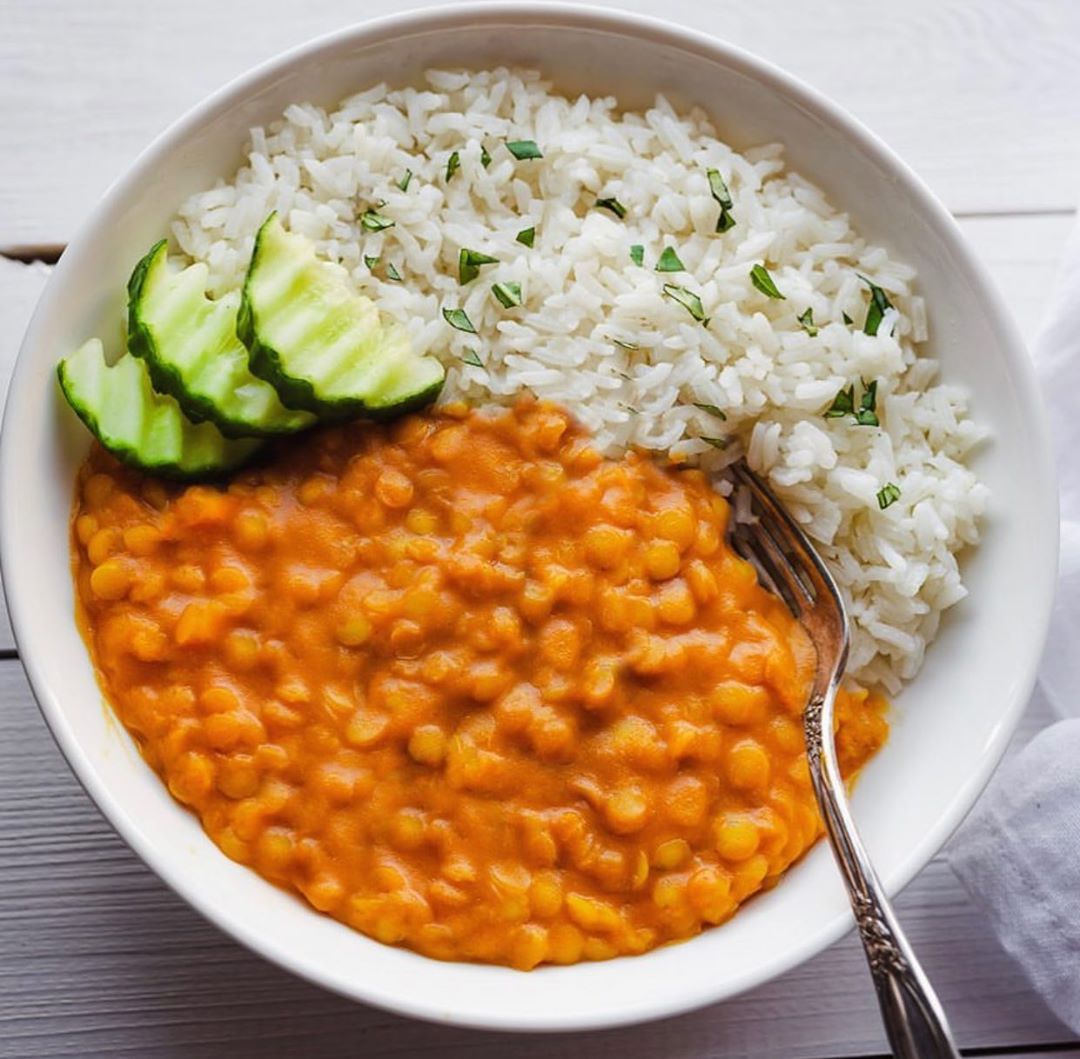 Creamy Golden Lentil Thai Coconut Curry