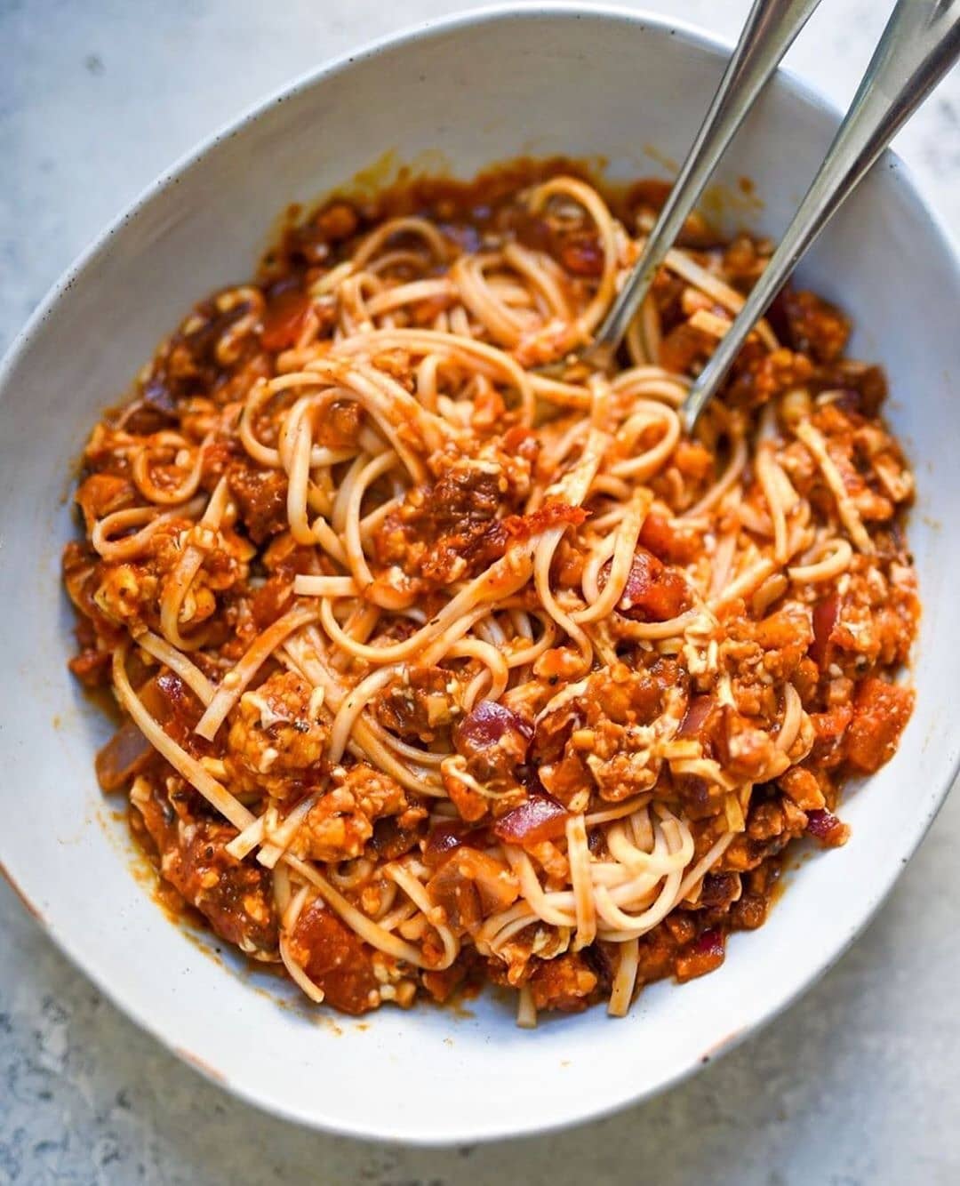 Vegan Tempeh Pecan Bolognese