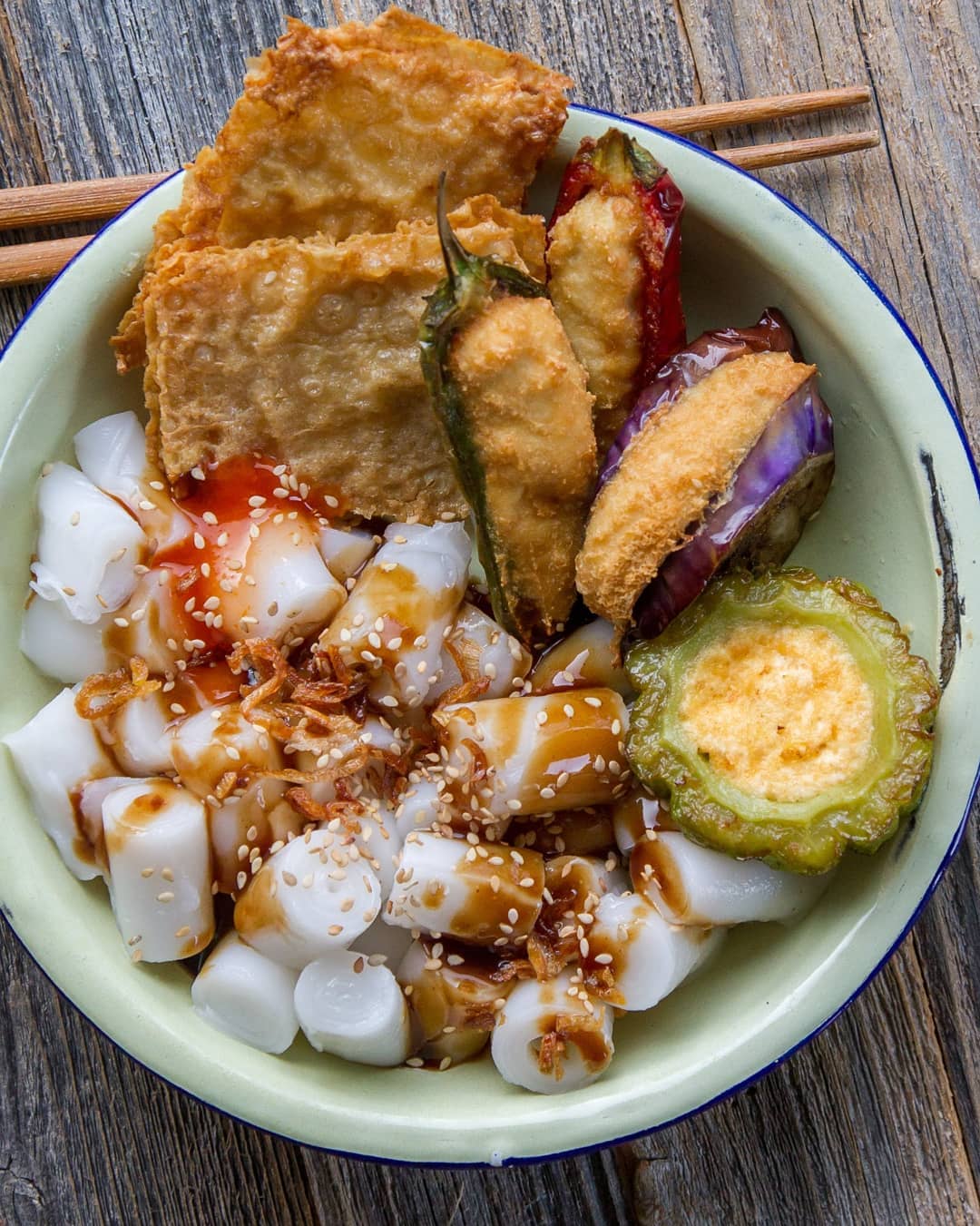 Homemade Rice Noodle Rolls with Vegetables