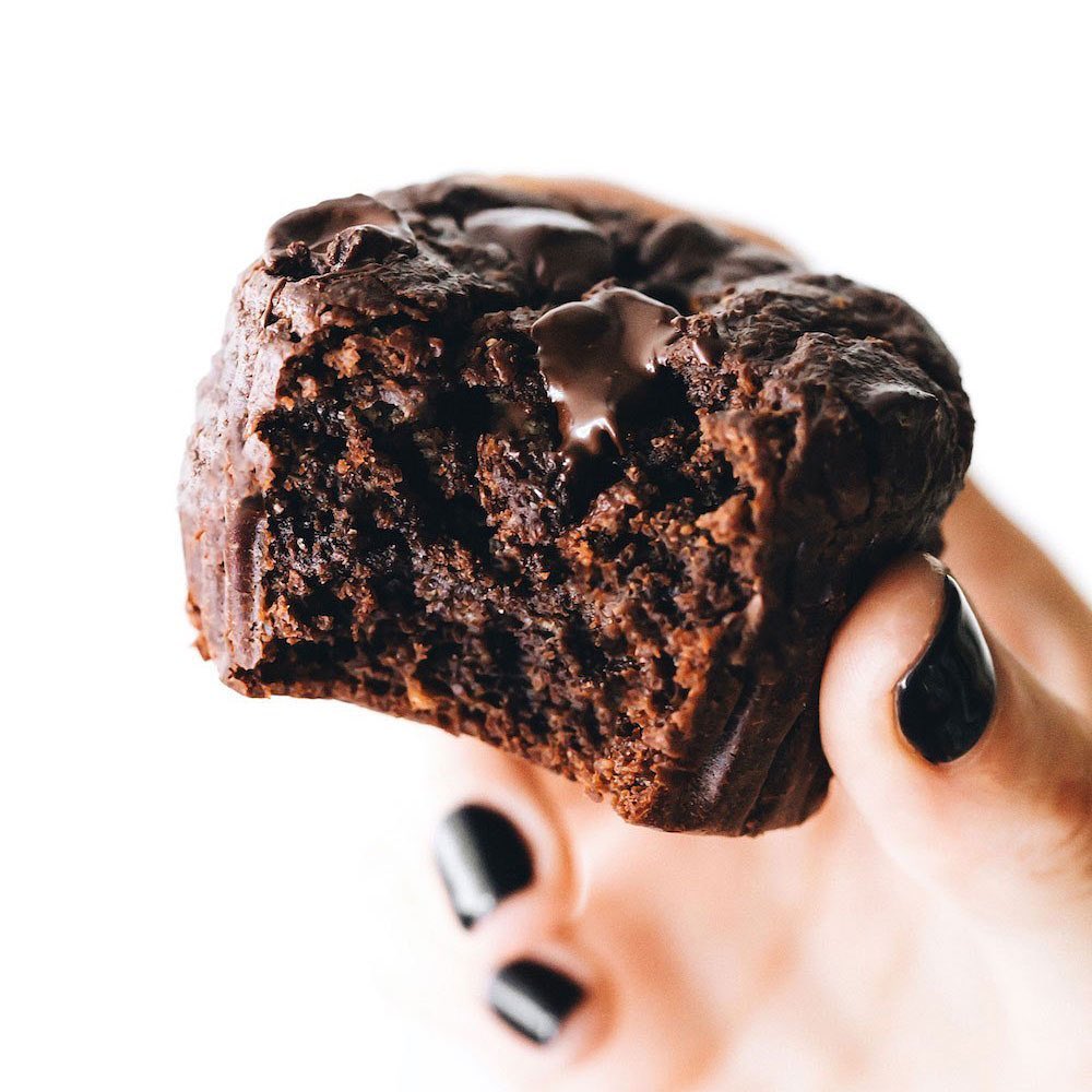 Double Chocolate Hazelnut Muffins