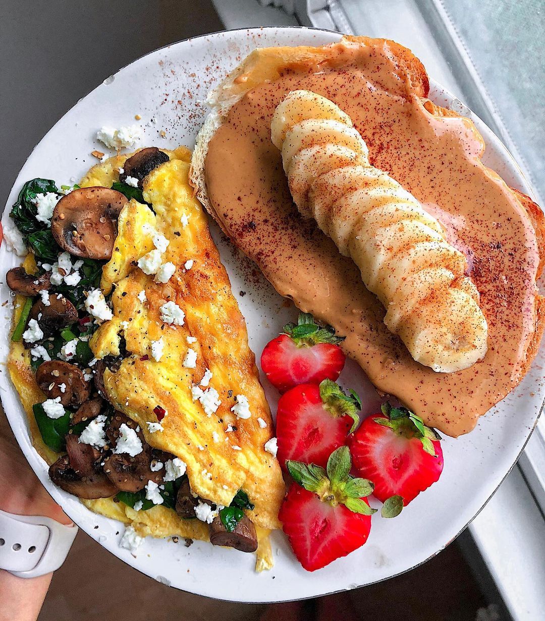 Sweet and Savory Brunch Omelet with Sourdough