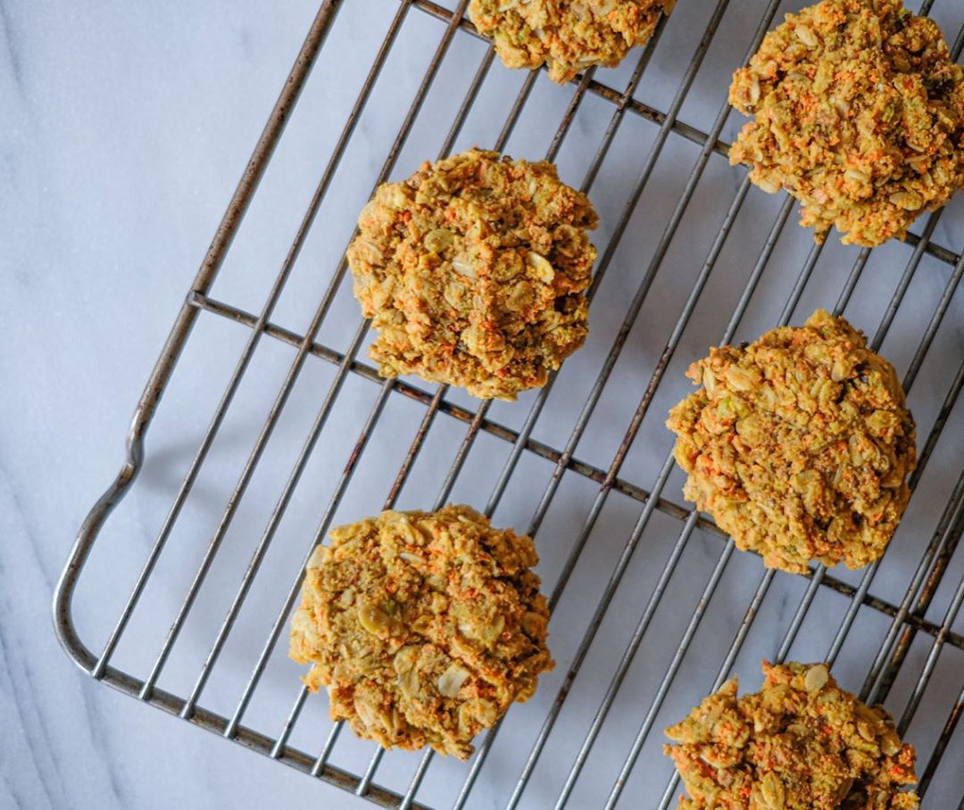 Carrot Oat Pistachio Cookies