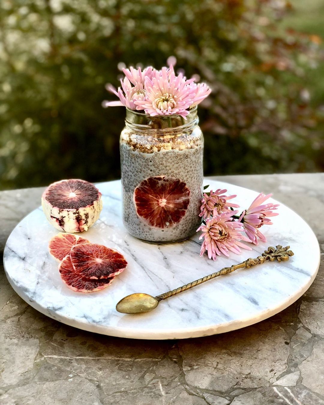 Blue Chia Pudding with Butterfly Pea Powder