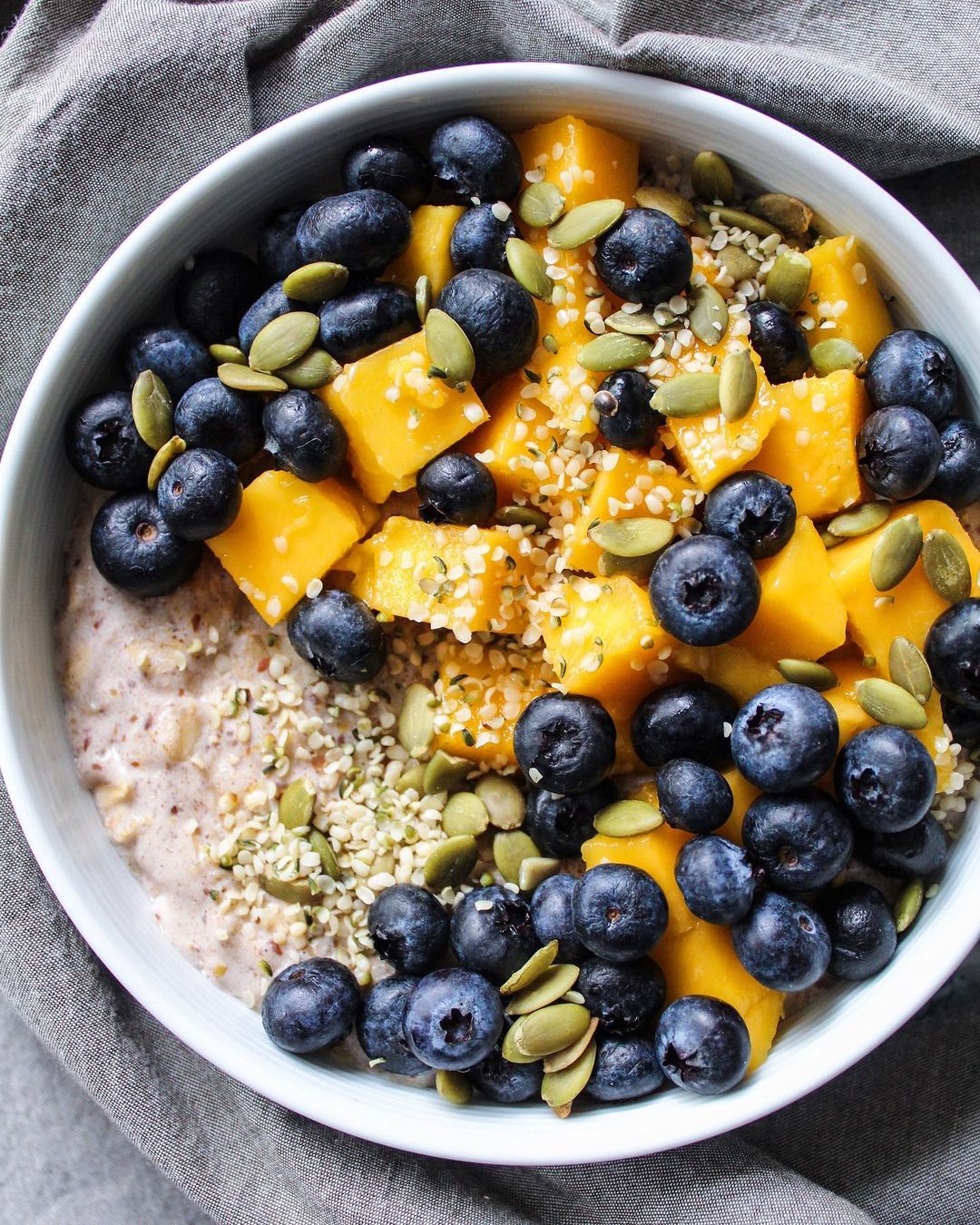 Fluffy Coconut Oatmeal with Spiced Banana