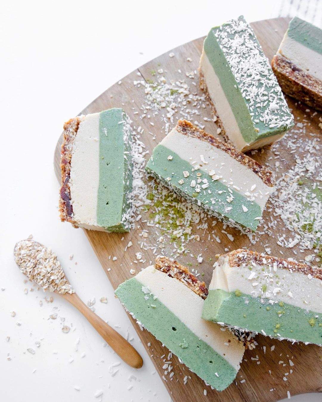 Matcha Tahini Nicecream Bars
