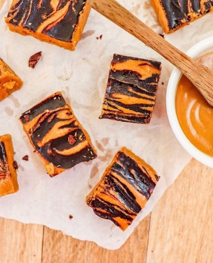 Peanut Butter Swirl Freezer Fudge